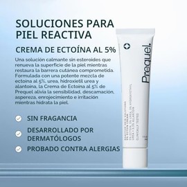 Prequel Soluciones Para Pieles Reactivas: Crema Hidratante Facial Calmante Para Pieles Sensibles. Crema De Refuerzo De La Barrera Cutánea Con 5% De Ec