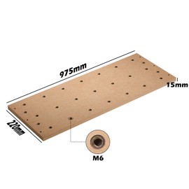 SainSmart Genmitsu Threaded Inserts 2040 MDF Spoilboard for Genmitsu 4040 Reno CNC Machine, X-axis Extension or Replacement, One Piece, Size 575 x 220 x 15mm
