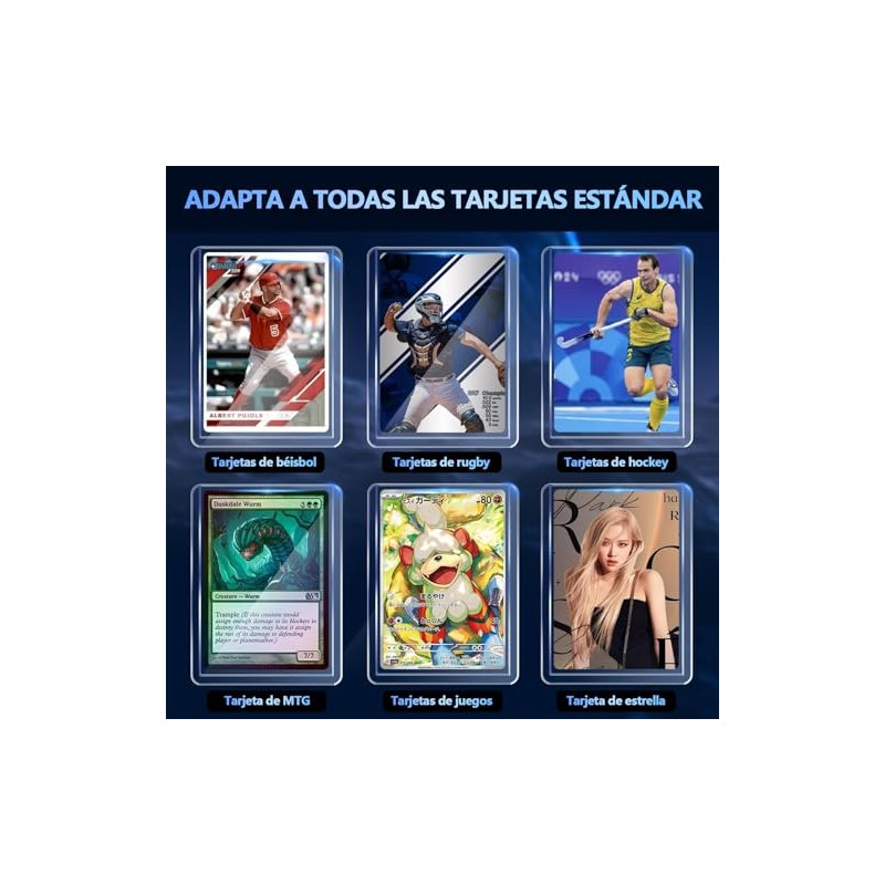 200 hojas Fundas para tarjetas de carga superior de 3