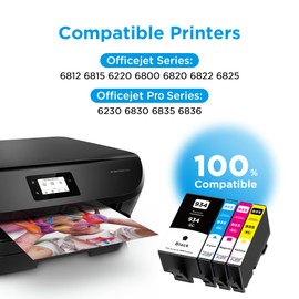 934XL & 935XL Ink Cartridges Replacement for HP 934 935 XL | Compatible with Officejet Pro 6830 6230 6835 6812 6815 6820 6220 6800 (Black/Cyan/Magenta/Yellow)