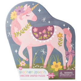 Stephen Joseph, Shaped Jigsaw Puzzle, 40 Pieces Preschool Toddler Puzzle, Unicorn
