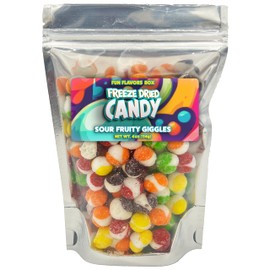 Freeze Dried Candy Sour Fruity Giggles Variety Pack – Crispy Treats – Space Theme Party Favor Gift Idea, 4 oz