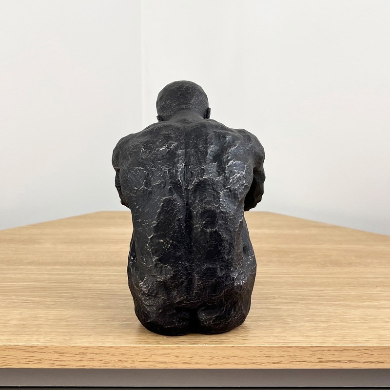 Alfie Francis 20cm Tall Abstract Sitting Man Statue Resin Ornament