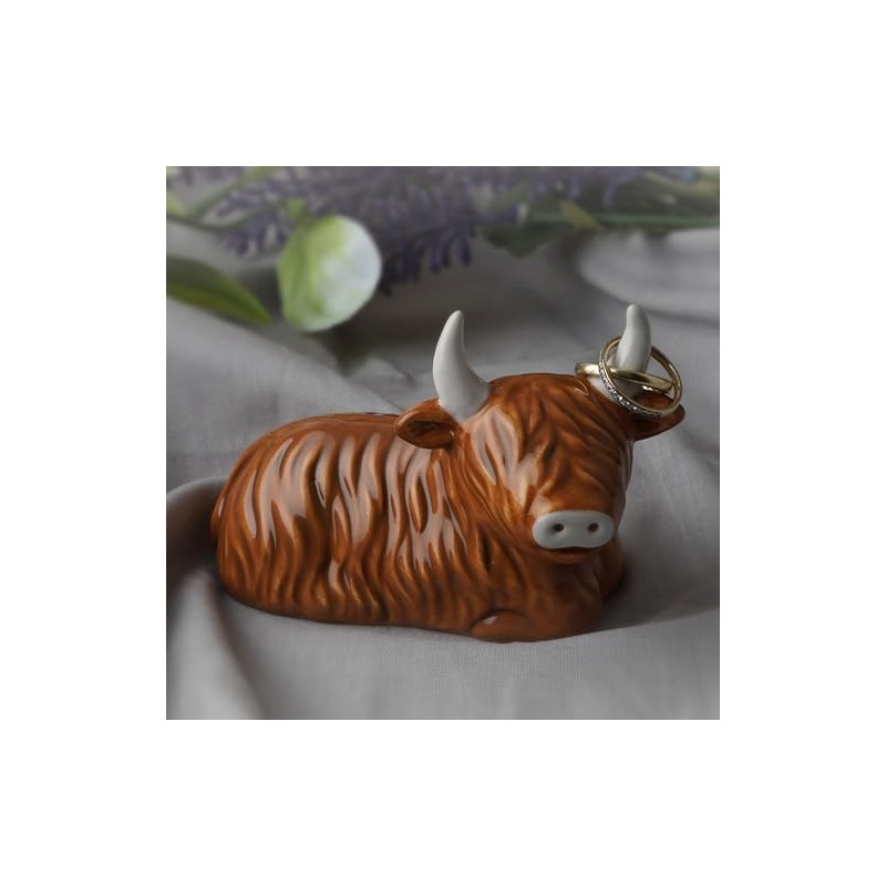 CGB Giftware | Bramble Farm Highland Cow Ring Holder In