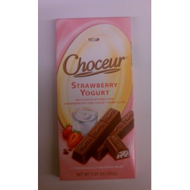 Choceur Milk Chocolate Bars with Strawberry and Yogurt (pack of 6)