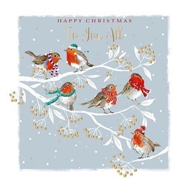 To You All Festive Robins Christmas Greeting Card The Wildlife Range Xmas Cards X14487I