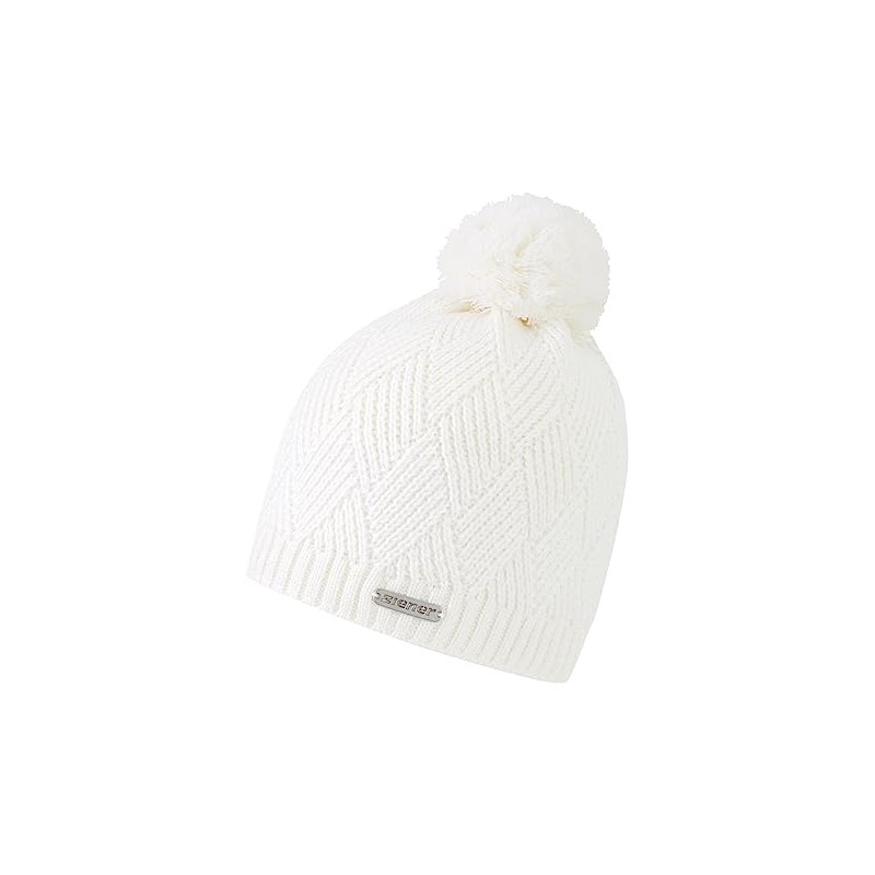 Ziener Women's Ixia Hat/Warm, Knitted, Fleece Lining, White, Standard Size
