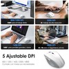 TERPORT F11 Mouse Inalámbrico 2.4 G, Ratón Ergonómico de 4800