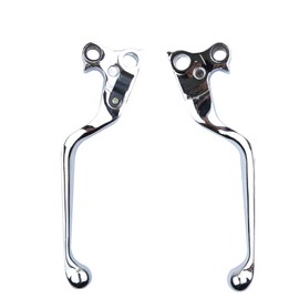 Vkinman Chrome Hand Levers Brake Lever + Clutch Lever Replacement for Harley Hand Controls 1996-2006