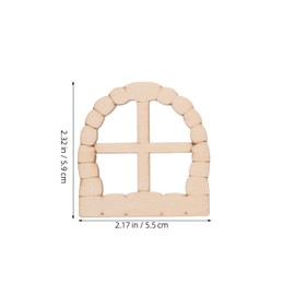 Vaguelly 25pcs Unfinished Wooden Fairy Garden Windows,1:12 Scale Wooden Window Dollhouse Furnitures DIY Fairy House Decorations,Random Styles