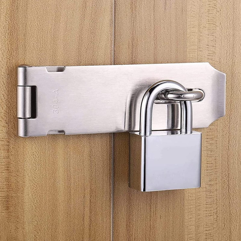 Padlock Hasp,1 pcs Stainless Steel Heavy Duty Hasp Staple with