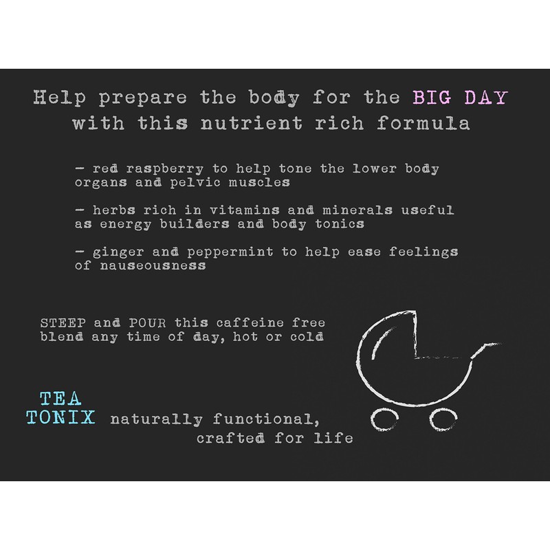 BE EXPECTING Pregnancy Herbal Tea with Red Raspberry, Ginger, and