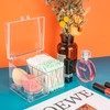 Linkidea Transparent Qtip Holder with Lid and Removable Beauty Egg
