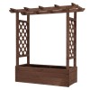 43.5*17.5*44.5 in Fir Wood Arched Lattice Raised Garden Bed with