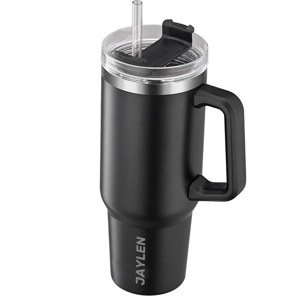 JAYLEN 40 oz con mango de acero inoxidable taza de
