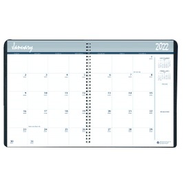 House of Doolittle 2022-2027 Monthly Calendar Planner, 5 Year, 8-1/2 x 11 Inches, Black (HOD262502-22)