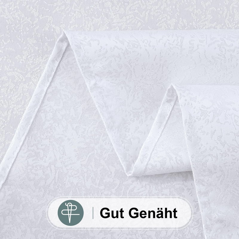 Spotjoy Tablecloth Washable Round 140 cm Polyester Table Linen Jacquard