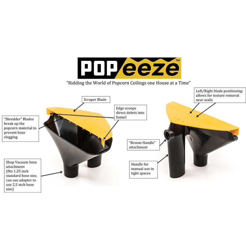 POP EEZE Popcorn Ceiling Scraper Vacuum Attachment Tool - Shop