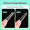 JODSONE Long Coffin Nail Tips Soft Gel Matte Half Cover