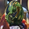 KKPLZZ Crystal Lava Dragon Eggs, Mysterious Dinosaur Eggs with Display