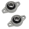 sourcingmap FL001 12mm Bore Zinc Alloy 2-Bolt Self-aligning Flange Mounted