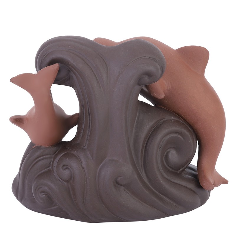 Ornamental Backflow Incense Burner Incense Holder Home Ornament with Dolphin