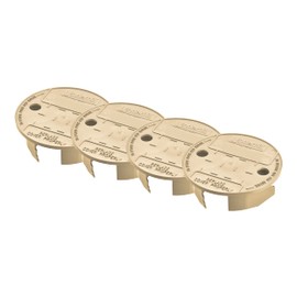 Underhill Sprinkler Valve Round Box Lid, VersaLid 6” to 7” Universal Cover for Automatic Irrigation System, Lawn, Yard, Outside, Tan, 4 Pack