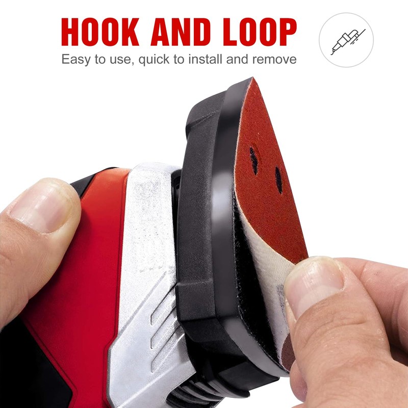 KONGMING 120 PCS Mouse Sander Pads Grit 60 Sanding Pads