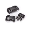 Kingsie 30pcs Black Plastic 10mm Side Release Buckles for Lanyard