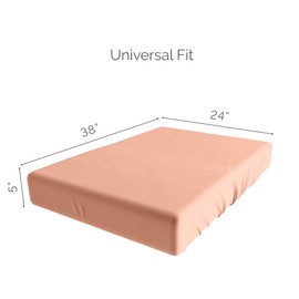 Natemia Fitted Pack and Play Sheet - 100% Organic Cotton - for Standard Size Playard, Pack n Play, and Mini Crib Mattress - Ultra Soft, Thick & Stretchy Jersey Knit Cotton