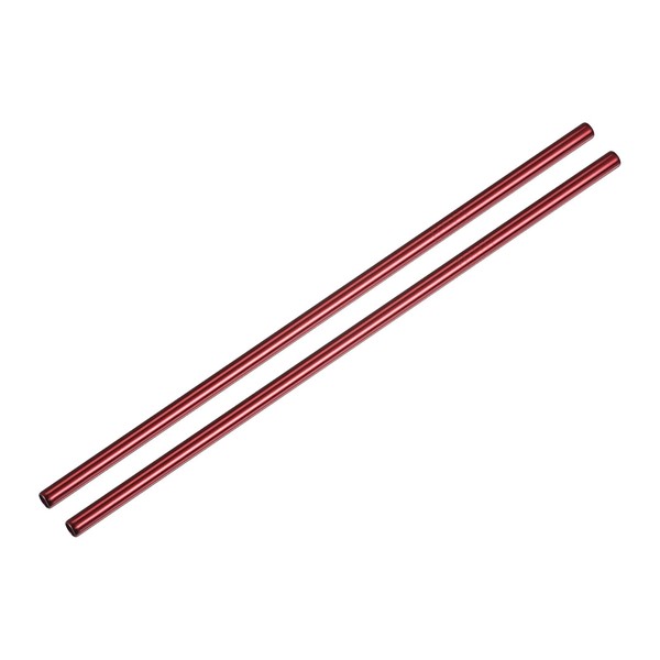 sourcing map Reusable Metal Straws 2Pcs, Stainless Steel Straight Drinking