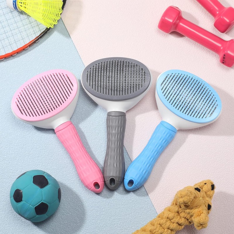 Self-Cleaning Slicker Brush Comb,Self-cleaning Slicker Brush Clean Pet Brush,Pet Grooming
