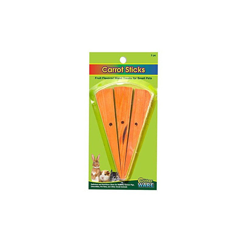 Ware Manufacturing Wood Carrot Small Pet Stick Chews Treat -