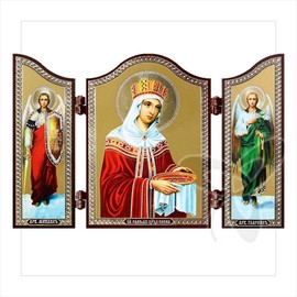 NKlaus Saint Helena Christian Icon Triptych Saints Representation 1440