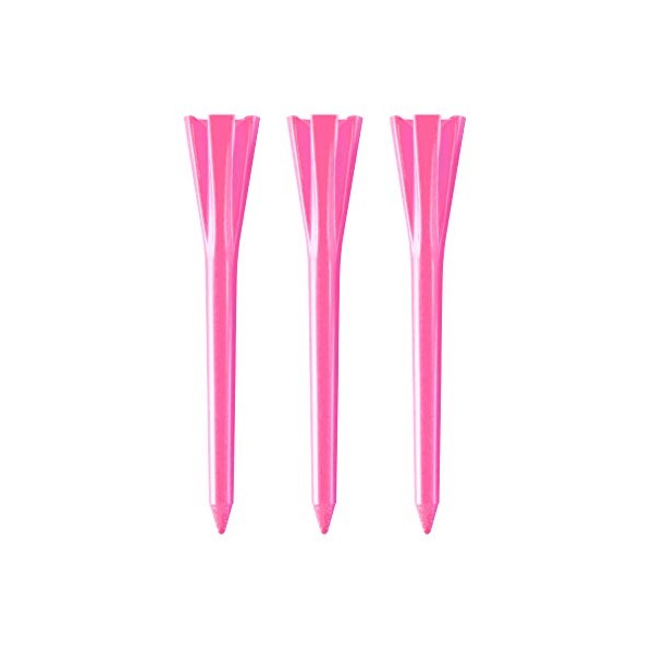 IZZO Golf Plastic Golf Tees, 2.75 Inch, Pink, 100 Pack