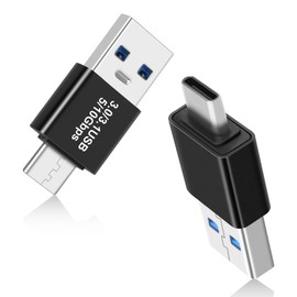 AIYEEN USB 3.0/3.1 Male to USB-C Male Adapter (2 Pack), OTG 3.0/3.1 USB A to Type-C Adapter, Fast Data Transfer up to Gen2 10Gbps, USB C Connector Connection or Data Cable Extension
