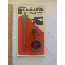 Vermont American VA Lock Installation Kit 1-1/2" Deadbolt w/ 7/8" or 1" Hole Saw Mandrel Wood Bit - 1" Latch Hole