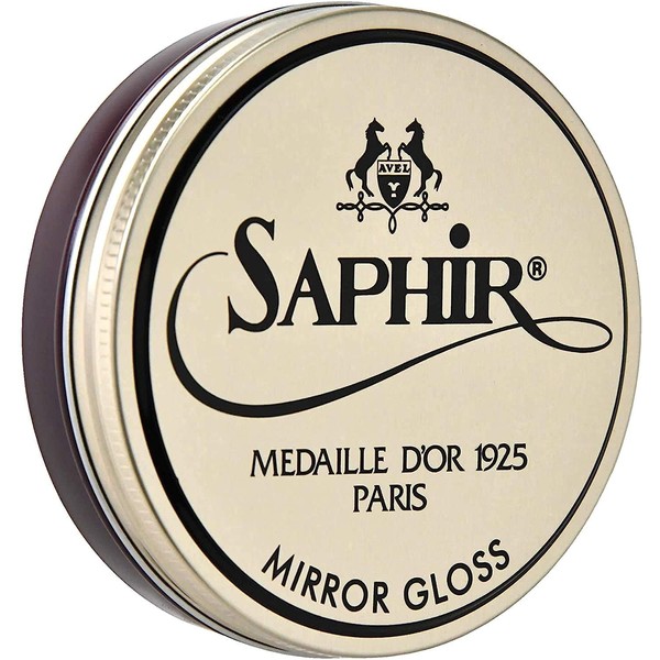 SAPHIR Medaille d'Or - Esmalte de cera natural para zapatos y botas de piel, Bordeaux, 75ml