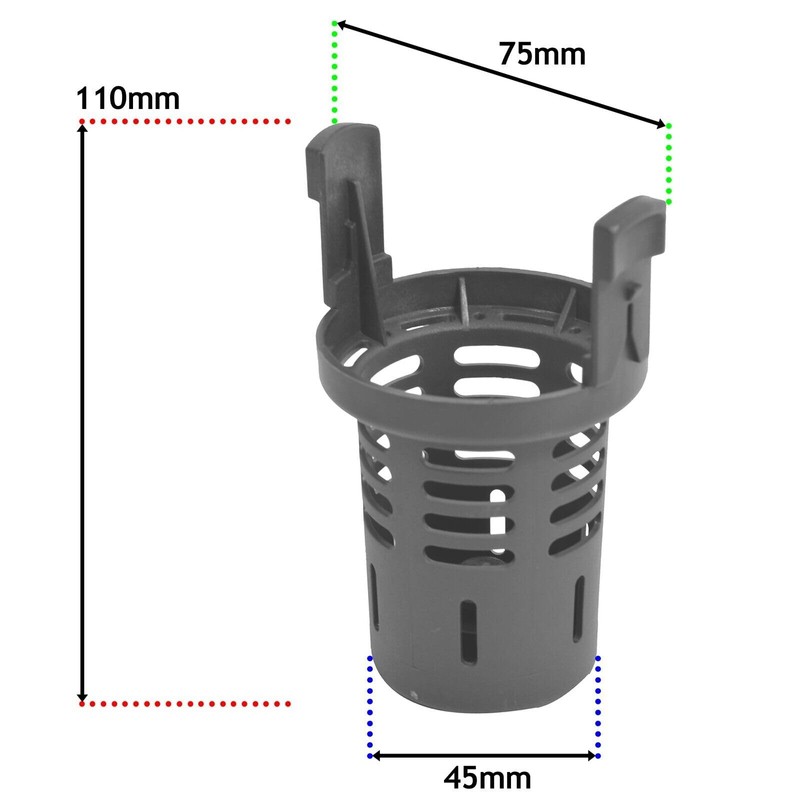 SPARES2GO Cutlery Basket + Central Waste Filter Kit compatible with