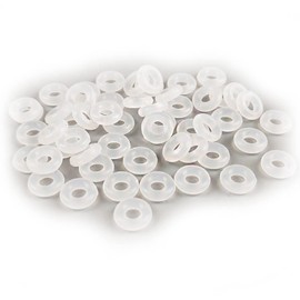 Zittop 80 Pcs Silicone Rubber Stoppers Ring Bead Charms Bracelets Compatible for Use Alone or with Clip Lock Spacer Charm - Clear