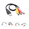 TEHAUX 1Pair Household to Av Cable Set Female Audio Video