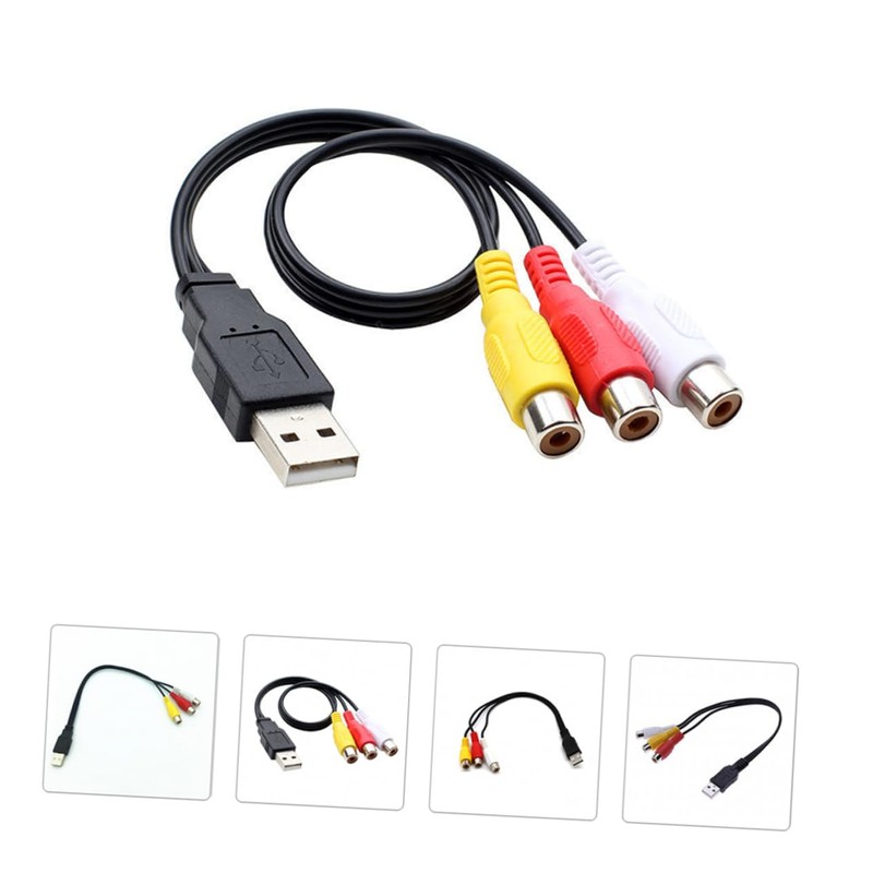 TEHAUX 1Pair Household to Av Cable Set Female Audio Video
