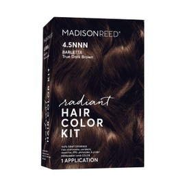 Madison Reed Radiant Hair Color Kit | 4.5NNN Darkest Brown with Warm Tones (Barletta Brown) 100% Maximum Gray Hair Coverage | Permanent Hair Dye for Resistant Grays | PPD-Free & Ammonia-Free |1 Pack