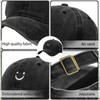 WENAUANG Unisex Smiley Face Retro Cotton Baseball Cap, Washed Distressed
