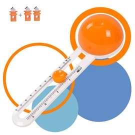 Circle Paper Cutter Rotary Circular Cutter for Cardstocks Craft Cutting Tools, Compass Paper Cutter Trimmer Scrapbooking (included 3 blades) (Orange)