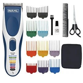 Wahl Colour Pro Cordless Clipper, Hair Clippers for Men, Menâs Head Shaver, Colour Coded Guide Combs, Clippers for Family Hair Cuts, Easy Home Haircutting