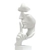 Thinker Statue,Silence is Gold Abstract Art Figurine Keep Silence Statue