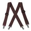 JIERKU Mens Suspenders with 4 Snap Hooks Heavy Duty X-Back