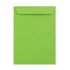 C4 Coloured Peel & Seal Envelopes for A4 Card, Greeting Cards, Invitations, Mailing Envelopes, Self Seal Posting Envelopes - Pack of 10 (Mid Green)