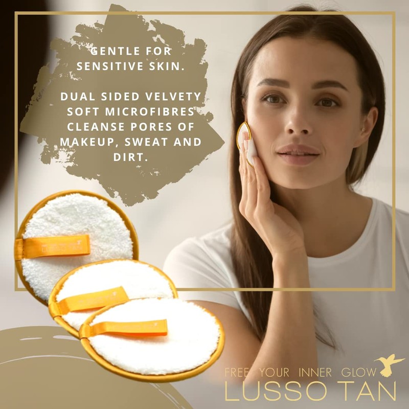 Reusable Cleansing Pads Trio – By Lusso Tan. Face Makeup